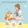 TOPLIVING Wooden Montessori Activity Cube