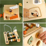 TOPLIVING Wooden Montessori Activity Cube